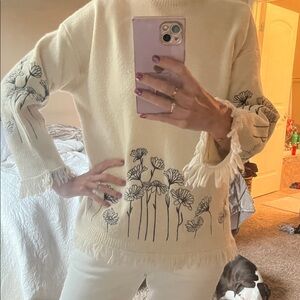 Piper and Scoot exclusive Floral Cream Sweater